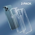 thumbnail image 3 of Case for Apple iPhone 12 /12 Pro (6.1") 2 Pack Crystal Clear Acrylic Back Reinforced TPU Hybrid Shock Absorption Sturdy Thin Cover for iPhone 12 / 12 Pro by Xcell, 3 of 8