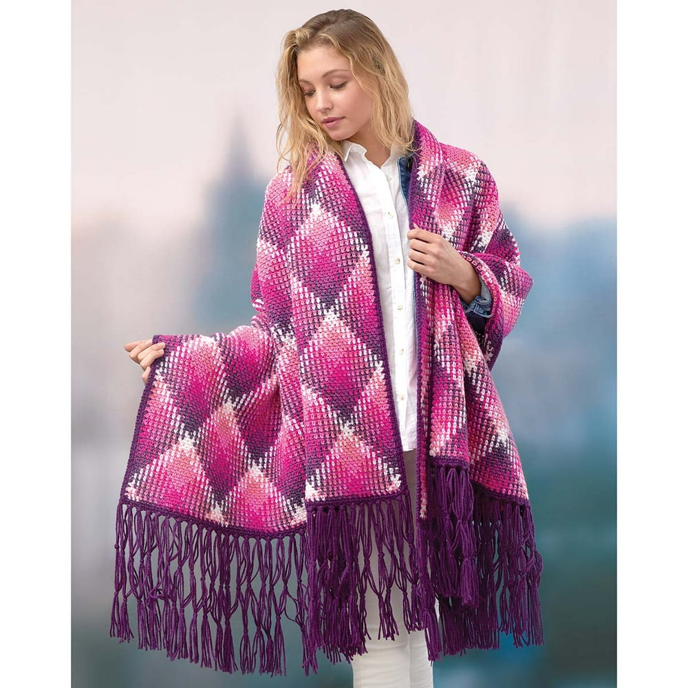 Red Heart® Fabulous Planned Pooling Wrap Crochet Yarn Kit