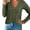 army green, variant on Women's Long Sleeve Button Down V‑Neck Knit Cardigan Scalloped Trim Sweater