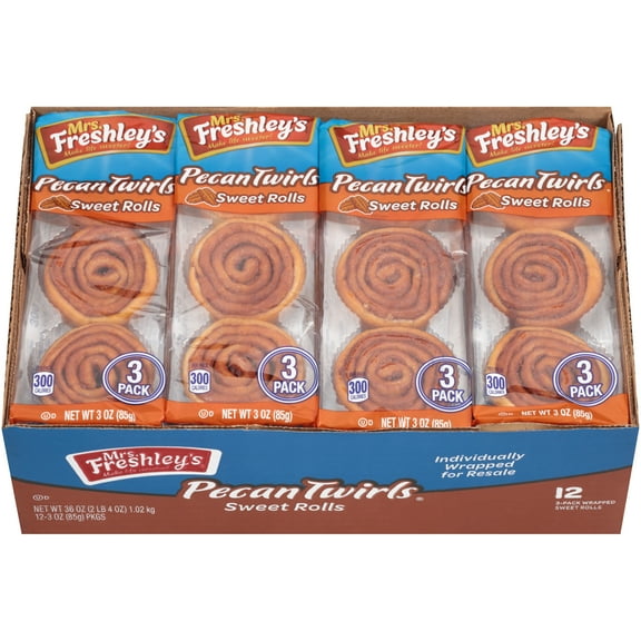 Mrs. Freshley's® Pecan Twirls® Sweet Rolls 12 ct Box