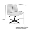 thumbnail image 6 of CQSXDA Wide Seat Adjustable Swivel Criss Cross Chair, for Office and Vanity Use, Ergonomic Design, 6 of 9