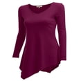 thumbnail image 2 of CHOK Tunique Longue à Manches Longues Col en V pour Femmes Robe T-Shirt, 2 of 3