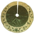 thumbnail image 2 of Kurt Adler 54-Inch Green and Gold Holly Leaves Embroidered Tree Skirt, 2 of 2