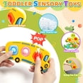 thumbnail image 2 of AmzDoer Fidget Popper Sensory Toys, 3PC Caterpillar/Bus/Crocodile Pop it Fidget Toys Airplane Travel Toys for Toddlers 1-3 Year Girls Boys, 2 of 5