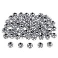 thumbnail image 2 of 60pcs Soccer Ball Beads Glass Seed Beads for DIY Jewelry Making - Black White, 2 of 9