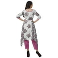 thumbnail image 4 of Moomaya Printed Traditional Clothing Womens Asymmetric Kurti Kurta With Pant Set, 4 of 6