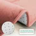 thumbnail image 6 of Nestl Set of 2 Absorbent Memory Foam Bath Mat Bathroom Rugs, Misty Rose, Large 20"x32", 6 of 8