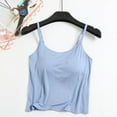 thumbnail image 6 of Camisole Tops for Women Summer Spaghetti Strap Basic Padded Tank Top with Built in Bra Workout Yoga Shirts,for Size M, 6 of 6