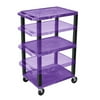 H. Wilson Company Tuffy Height Adjustable Open Shelf AV Cart