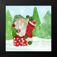 thumbnail image 2 of Reed, Tara 12x12 Black Modern Framed Museum Art Print Titled - Gnome for Christmas blue IV-Gnome Stocking, 2 of 5
