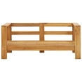 thumbnail image 4 of vidaXL Patio Sofa Bench with Cushions 55.1" Solid Acacia Wood Gray, 4 of 7