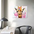 thumbnail image 3 of Leisuo Canvas Art Wall Decor 'Giraffe Eating Ice Cream' - Wall Art For Living Room, Wall Art Bedroom, Dining Room Wall Decor, Wall Art 16x20"/ 12x16", 3 of 4