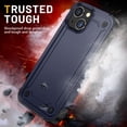 thumbnail image 2 of Feishell Compatible for Apple iPhone 13 (6.1 inch) Case,Dual Layer Protective Shockproof Hybrid Soft TPU + Hard PC Drop Protection Anti-Scratch Phone Case,Navyblue, 2 of 7