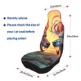 thumbnail image 4 of Sikiie Colorful Wave Dragon Head Car Seat Protector 2 Pack Car Seat Cushion Mat, Car Seat Covers for SUV, Truck, Van, 4 of 7