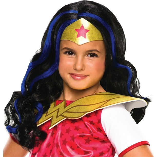 海外並行輸入正規品 Super DC Hero Walmart - Wig Child Woman Wonder Girls: ヘアエクステンション・かつら・アクセサリ