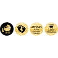 thumbnail image 2 of Darling Souvenir 190-Pack for Little Princess Custom Stickers chocolate Candy Labels-Glitter Gold & Black, 2 of 2