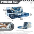 thumbnail image 7 of FORUDESIGNS Blue Marble Print 2 Pcs RV Dinette Cushion Covers Non-Slip Camper Seat Covers Dinette Booth Stretch Sofa Furniture Protector Sofa Slipover for Travel Trailer Couch, 7 of 7
