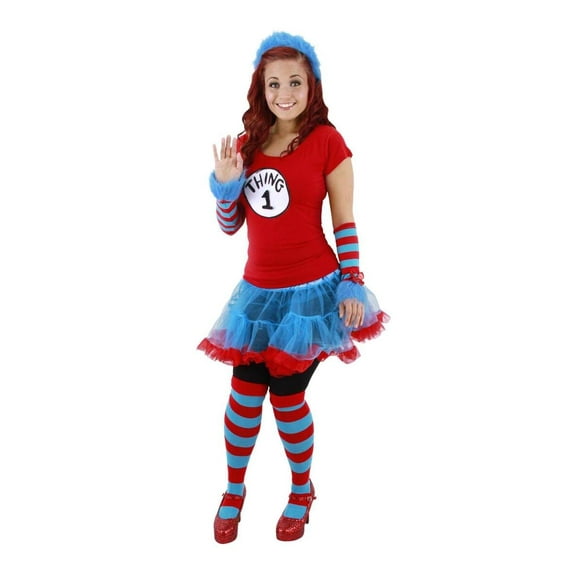 Dr. Seuss Thing 1 & 2 Fuzzy Costume Headband Adult One Size