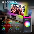 thumbnail image 2 of Rétroéclairage LED pour Télévision Intelligente, Bande Lumineuse WiFi de 9,8 Pieds Compatible avec Alexa, Avatar Controls Assistant, Télécommande, Synchronisation Musicale, 16 Millions de Couleurs RGB, Rétroéclairage LED pour Téléviseurs de 46 à 60 Pouces, 2 of 5