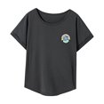thumbnail image 3 of Camiseta para mujer verano moda casual básica camiseta para ir de compras caminar trabajo S, 3 of 7