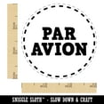thumbnail image 2 of Par Avion Air Mail Dashed Circle Text Self-Inking Rubber Stamp Ink Stamper - Red Ink - Small 3/4 Inch, 2 of 7