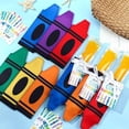 thumbnail image 4 of Fufafayo Reusable Crayon Holders, Silicone Ice Sleeves With DIY Tags and Ribbon, Colorful Freezer Popsicle Holders forKidsSummer Treats, Party Favors or Classroom Snacks, Fun Creative Design, 4 of 5