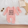 thumbnail image 2 of mgoYE Newborn Baby Girl Outfit Sweatshirt Romper Long Sleeve Jumpsuit Preemie Coming Home Outfit(Light Pink,0-3 Months), 2 of 6