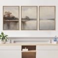 thumbnail image 2 of PixonSign Framed Canvas Print Wall Art Set Fine Art Island Lake Summer Autumn Landscape Nature Wilderness Illustrations Modern Art Decorative Rustic Relax/Calm Colorful for Bedroom - 16"x24"x3 Natural, 2 of 5