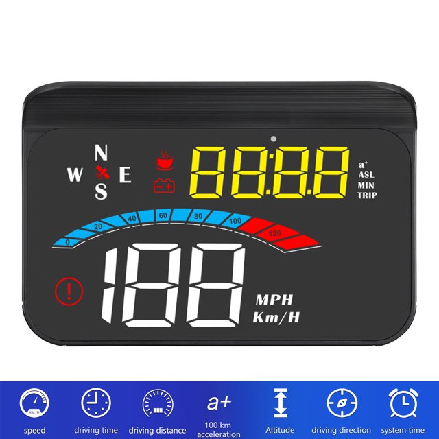 HUD para automóvil proyector HUD de operación múltiple alarma de exceso de velocidad universal instrumento para automóvil herramienta para automóvil proyector de ANGGREK Otros