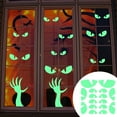 thumbnail image 4 of Halloween Glow in The Dark Decorations Weird Eyes Sticker Green Luminous Stars 3D Eyes Wall Decor Ghost Spooky Eyes Window Clings for Kids Halloween Party Supplies, 4 of 5