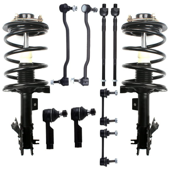 CCIYU Complete Suspension Kit Fits 2004 2005 2006 2007 2008 for Nissan Maxima Includes Front Strut Spring Assembly Tie Rod End Stabilizer Bar Link Kit