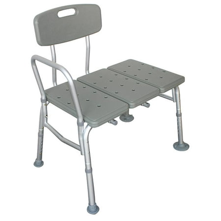 Ktaxon Shower Chair Plastic Transfer Bench with Adjustable Backrest, Gray