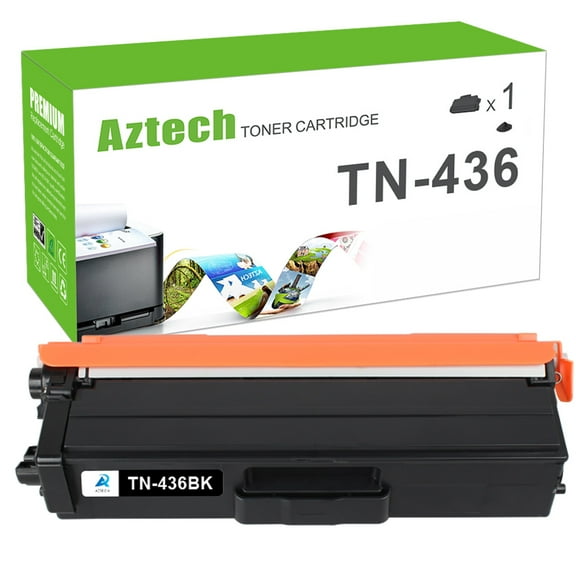 A AZTECH Compatible Toner Cartridge for Brother TN436 TN-436 TN 436 TN436 TN-436BK HL-L8360CDW L9310CDW MFC-L8900CDW L9570CDW Printer Ink (Black, 1 Pack)