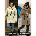 thumbnail image 5 of Women Premium Lightweight Puffer Jacket Insulated Down Beige Winter Jacket-S, 5 of 9