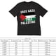 thumbnail image 4 of Camiseta básica Color sólido cuello redondo fin ocupación israelí ropa para niños y adultos, 4 of 9
