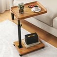 thumbnail image 2 of Narrow C Shaped Side Table,Living Room End Table,Couch Tray Tables Adjustable Height,360°Swivel TV Tray Table for Small Spaces,C Table for Sofa Bed Chair Snack, 2 of 8