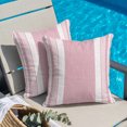 thumbnail image 2 of Throw Pillow Covers 20x20 Inch, Vintage Pink Striped Decorative Pillow Cases for Couch Sofa Bed, Farmhouse Modern Stripes Boho Cotton Linen Square Home Decor Pillowcases with Hidden Zipper, 2 of 9