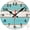Rustic Blue and White Painted Wood, variant on Wall Clocks Battery Operated, Mid Century Atomic Black Cat Silent Non Ticking Decorative Indoor Outdoor Wall Clocks for Living Room Kitchen Bedroom Bathroom 12"