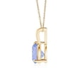 thumbnail image 2 of ANGARA Natural Claw-Set Trillion 1.2 ct Tanzanite V-Bale Pendant in 14K Yellow Gold for Women (Size-7mm) | December Birthstone, Anniversary, Jewelry Gift for Women | Natural Tanzanite Necklace, 2 of 11