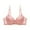 Pink Bra for Women, variant on AINIYS Thin Fabric Bralettes Push-Up Bra Underwire Floral Lace Cleavage Bra Bralette Breathable Everyday Bras Secure Fit Bra for Women Lift and Support Push-Up Bra White 42