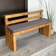 thumbnail image 1 of Banca de Jardín con Respaldo y Cojín para Exterior o Interior para Tres o Dos personas, Estilo Vintage De Madera Durable. D4  Moderno, 1 of 9