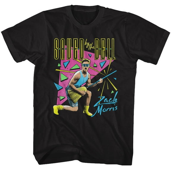 Saved By The Bell Zack Splosion Black Adult T-Shirt