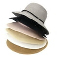 thumbnail image 2 of Janrevotw Women'S Wide-Brimmed Sun Hat With Wind Lanyard Beach Large-Brimmed Dome Straw Hat Sunshade Fashion Sun Hat, 2 of 10