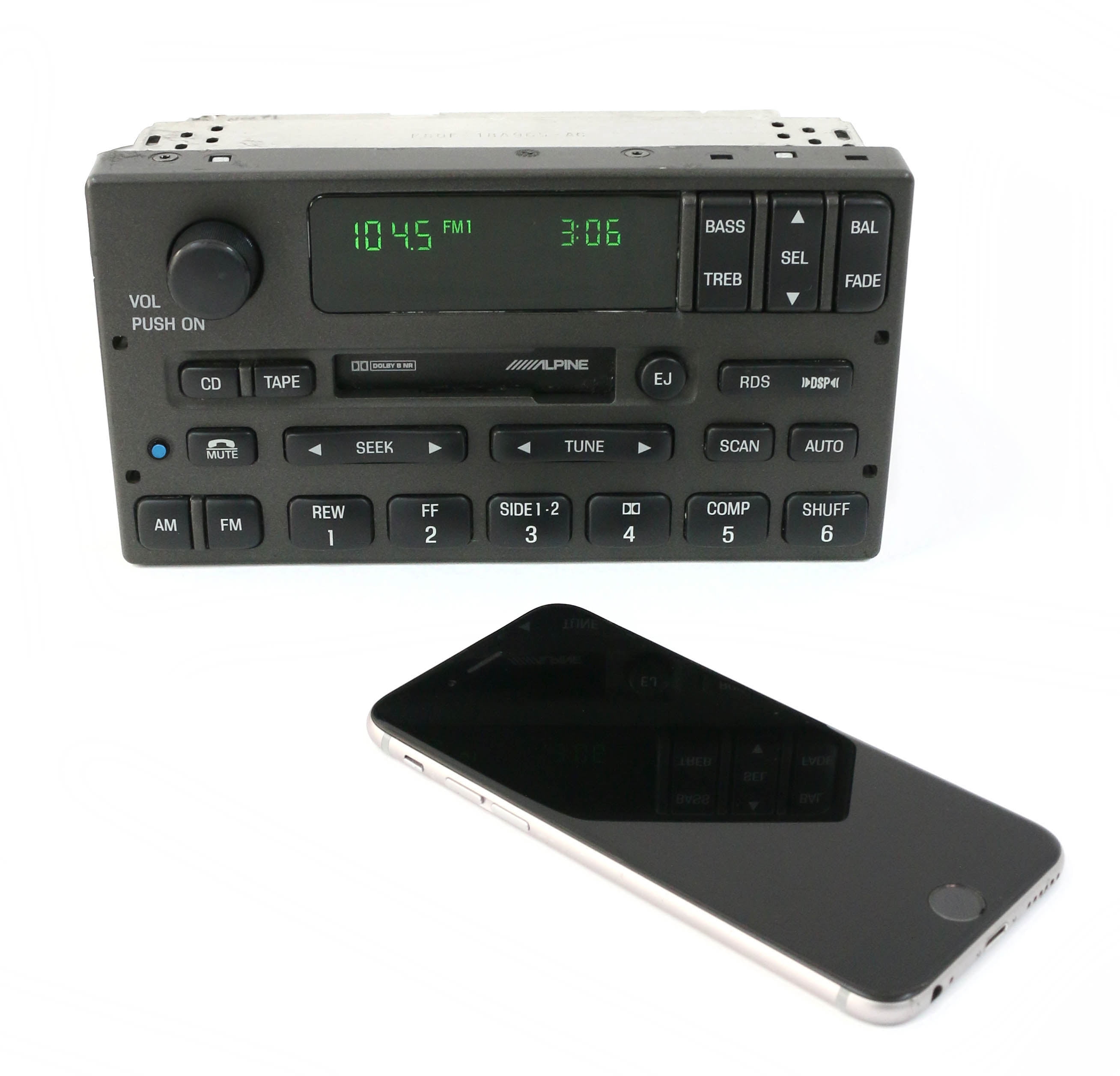 01-02 Lincoln Town Car AM FM Radio Cassette w Bluetooth Upgrade 1W1F