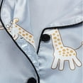 thumbnail image 4 of SONGGE Toddler Outfit Sets Kids Satin Silk Button Down Sets Solid Color Two Piece Lapel Tops Pants Loungewear Long Sleeve Nightwear Cartoon Comfort Clothes Sets, 4 of 7