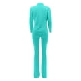 thumbnail image 3 of Prolriy Pants Suits for Women Dressy Women's V Neck Lapel Fashion Casual Solid Color Suit Two Set Classy Outfits for Women Mint Green S, 3 of 8