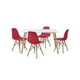 thumbnail image 1 of Comedor Alterego Rectangular Blanco con 4 Sillas Rojas, 1 of 4