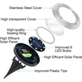 thumbnail image 5 of 8 PACK Solar In Ground Lights Outdoor Buried Lamp Disk 8 LED Lawn Pathway Garden, 5 of 12