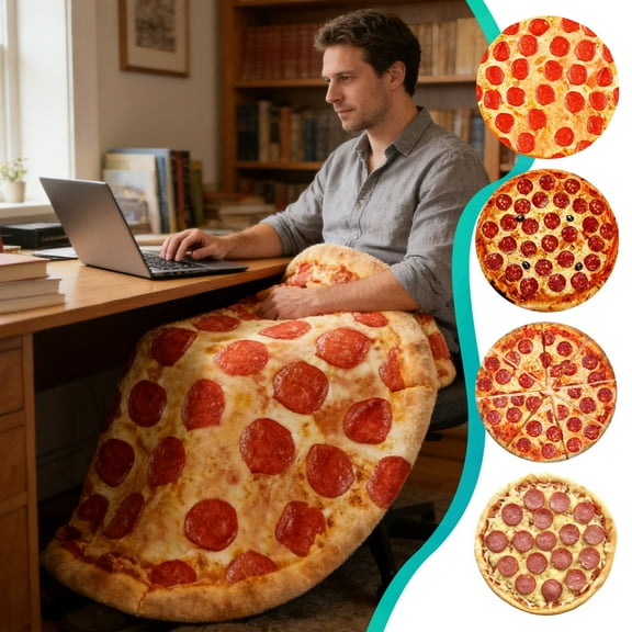 Pizza Blanket Adult Kdis Size Funny Realistic Food Personalized Throw Blanket Novelty Gift for Everyone Soft Flannel Red Funny Nap