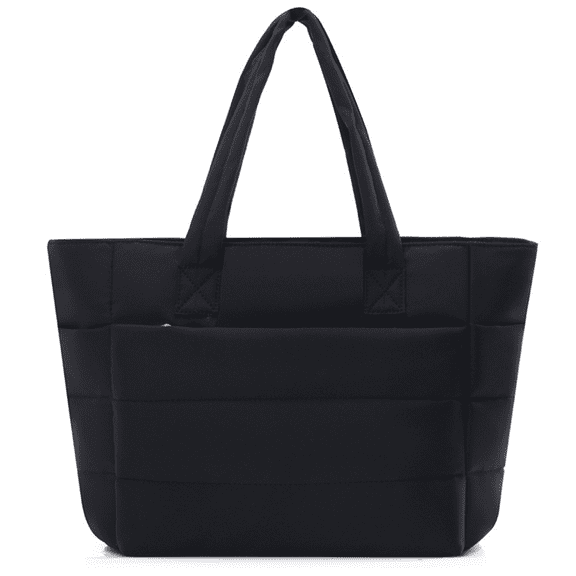 Puffer Tote Bag for Women, Large Capacity Puffy Quilted Shoulder Bag for Travel, Work, Beach, Gym, Shop, School